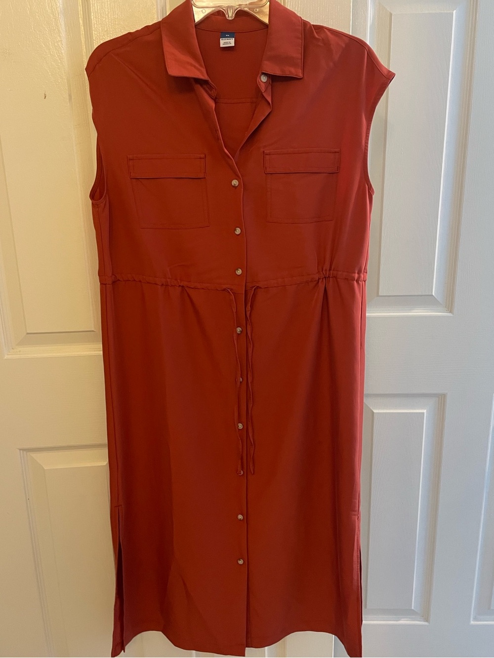 Old navy copper color sleeveless midi dress Sz XS (runs big )
